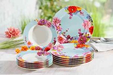 Tafelservice Dahlie 11-teilig aus Porzellan für 5 Personen