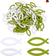 100 Stück Holz Fisch Deko