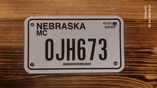 NEBRASKA MC 0JH673 Kein Jahr US Motorrad Kennzeichen Motorcycle License Plate