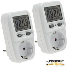 2Stück Energiekosten Messgerät Energiemeser Stromzähler Strommesser f. Steckdose