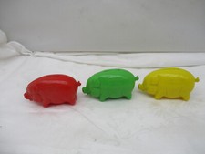 3 x Vintage Reklame Sparschwein „Eduscho Kaffee“ Gelb/Rot/Grün