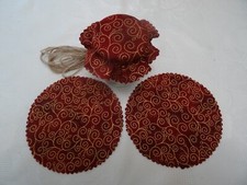 12 Stoff-Deckchen-Set / Deko-Haube Baumwolle ORNAMENTEN Einmachgläser Marmeladen