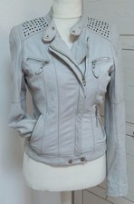 OAKWOOD Damen Lederjacke stein