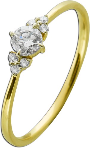 Diamantring gelbgold 585 14k - gelbgold,
