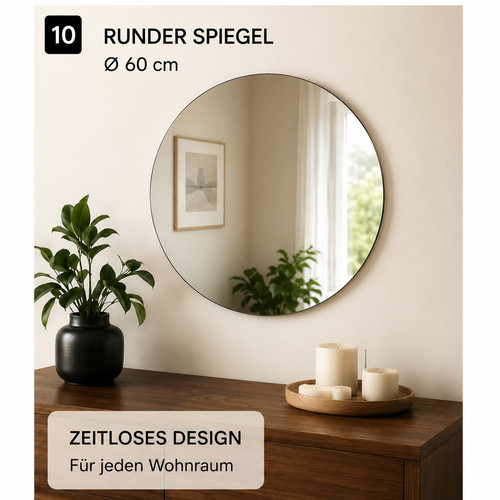 Runder wandspiegel cm - wandspiegel, Ø