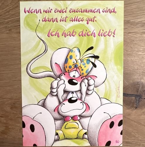 Diddl postkarte wenn - 16,