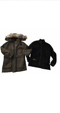 TOP Belstaff PARKA 3 in 1 Khaki mit Separater Warmer Innenjacke Schwarz Echtfell