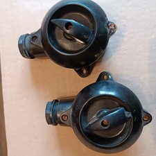2x alte Dreh- Lichtschalter Bakelit original DDR Bauhaus Industriedesign schwarz