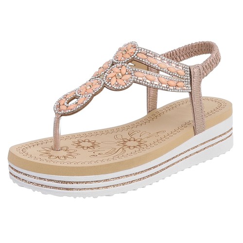 Damen zehentrenner mit - mit, strass