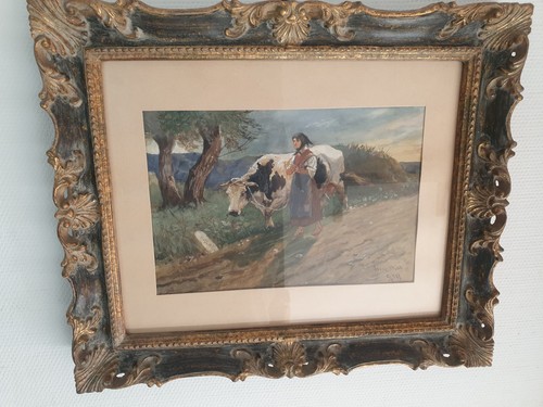 Antikes aquarell 1897 - antikes,