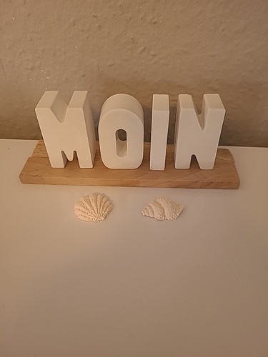Moin buchstaben holzrablett - moin,