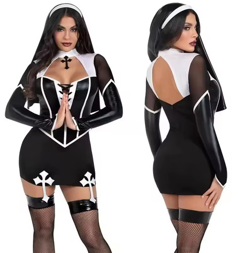 Damen nonnen kostüm halloween - damen,