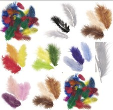 Marabufedern, Perlhuhnfedern, Indianerfeder, Basteln, Fasching, Traumfänger