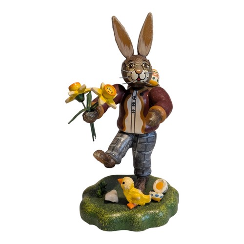 Hasenvater mit narzisse 10cm - hasenvater,