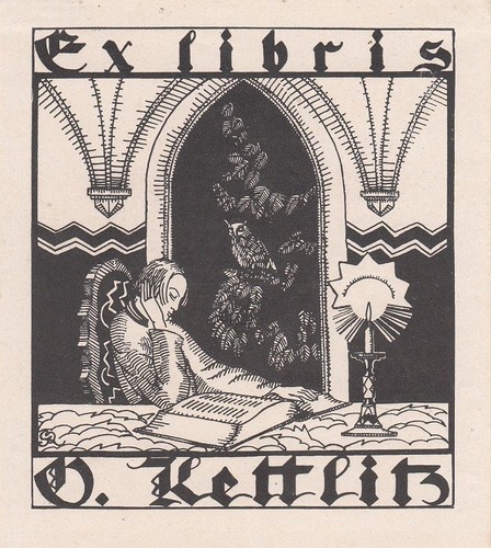 Exlibris bookplate klischee - exlibris,