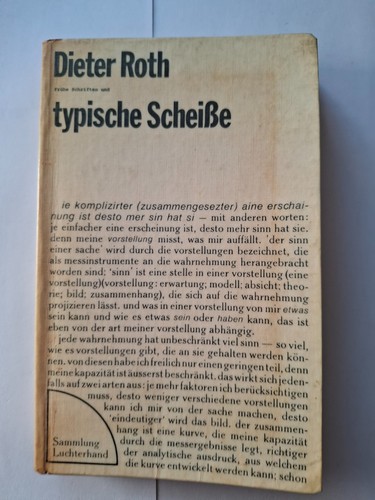 Dieter roth typische scheiße - dieter,