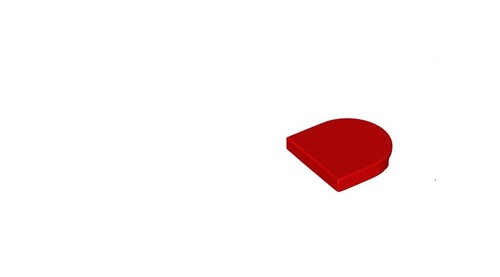Lego rote fliese 5520 - fliese, rund