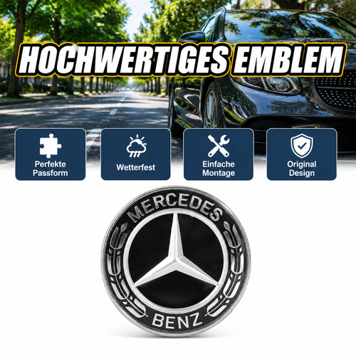 57mm schwarz motorhaube - motorhaube, emblem
