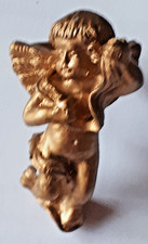 goldfarbener SERVIETTENHALTER SERVIETTENRING *ENGEL Putte*Gr6,5x5x3cm,guter Zust