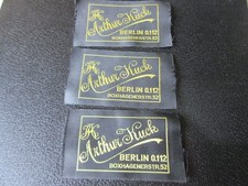  3x Wehrmacht Schneider Etikett Feldbluse Uniformetikett Offiziersjacke BeVo WH