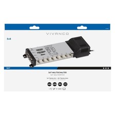 Vivanco SAT Multischalter 5x F Buchse (In) 8x F Buchse (Out)  Neu 