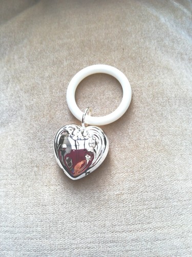 Baby rassel herz silber - baby,