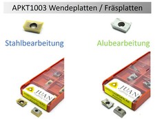 10 x APKT1003 PDR Wendeplatten Frässchneidplatten Stahl/ Rostfreier Stahl NEU