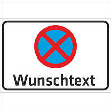 Halteverbot WUNSCHTEXT Schild personalisiert Text 30x20cm Haus Parkplatz DE1177D