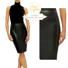 JENNA SKIRT by Wolford 34 XS black schwarz Etui Rock Lederimitat Estella Edie