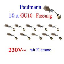 10 x GU10 Keramik Fassung Lampenfassung LED und Halogen Einbaustrahler Spot 230V