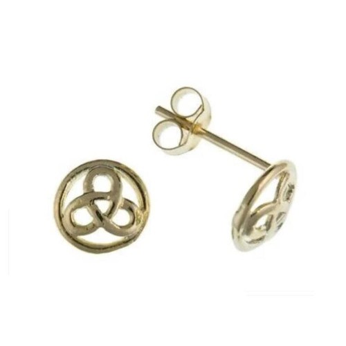 Gelbgold keltische ohrstecker - gelbgold,