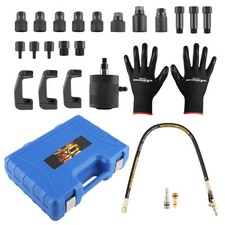 Pneumatischer Injektor Auszieher Satz Einspritzdüsenabzieher Diesel 19x Adapter