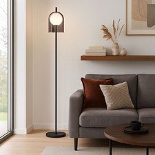 Stehleuchte Rauchglas