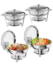 4x 2in1 Edelstahl Chafing Dish