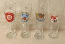 4 Miniglas, Weizenglas 0,1l - Haßlach, Rieser,  Weihenstephan, Villacher Pfiff,