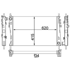 Kühler Motorkühlung MAHLE CR 1348 000S für Jaguar X-Type I