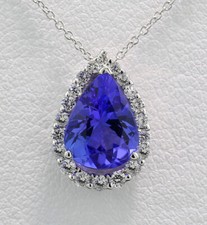 Tansanit Diamant Anhänger