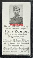 Sterbebild WWII Unteroffizier Obermünchsdorf 11. Komp. Inf. Regt. 339 Heidelberg