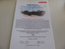 Märklin HO Zertifikat aus