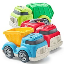 3er LKW-Autospielzeug für Kinder inklusive Müllwagen Kipplaster Sandkasten un...