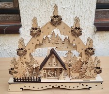 LED Lichterbogen Weihnachten Schwibbogen 44x37x7,5 cm