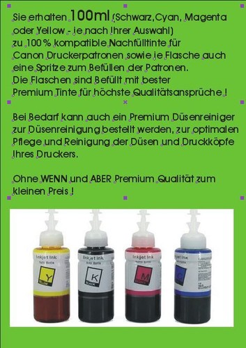 100ml nachfülltinte drucker - 100ml,