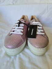 Stylische DIESEL LENGLAS  Damenschuhe Leder  Sneaker Plattform Gr. 37 UVP 129€