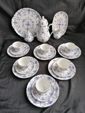 Kaffeeservice Tirschenreuth Salzburg Musselmat blau 23 Teile TOP