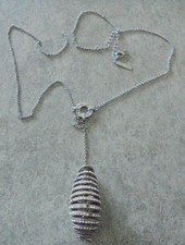 Senso di Donna Halskette Schmuck lang glitzerndes Element silberfarbend Nr. 2664