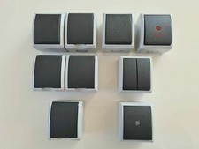 Rev Aquaform Grau IP54 AP Feuchtraum Steckdosen Schalter Programm Aquaform IP44