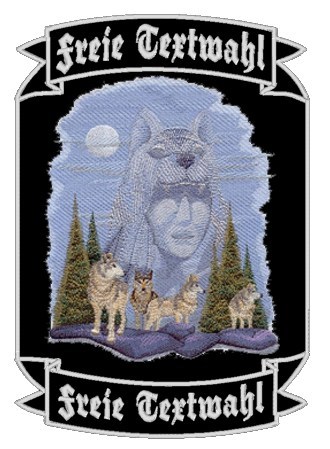 Wolf schamane rückenaufnäher - wolf,