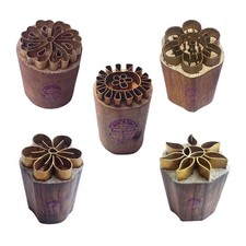 Blumen messing holz stempel - blumen,