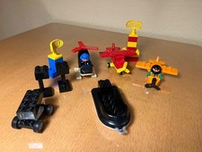 Lego Duplo Flugzeuge, Hubschrauber Boot gebraucht Figuren und Bausteine