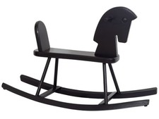 Holz Schaukelpferd Schwarz –